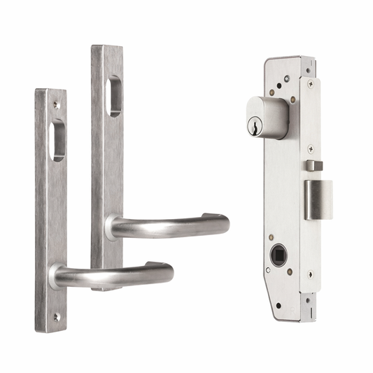 Double Cylinder Mortice Lock Kit 01 – Satin Chrome