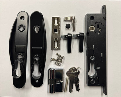 Security Sliding Door Lock Set Including Cylinder