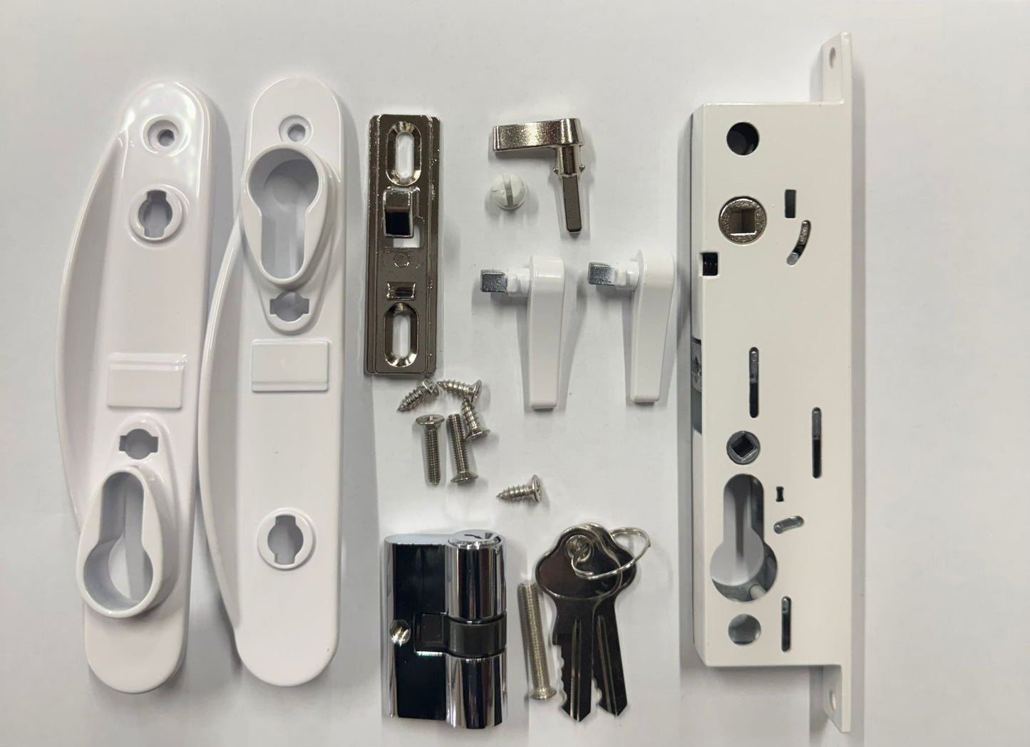Security Sliding Door Lock Set Including Cylinder
