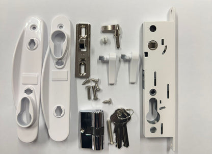 Security Sliding Door Lock Set Including Cylinder