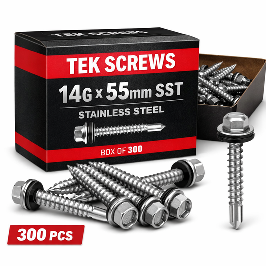 Tek screws – 14G x 55 SST (300 pieces/Box)